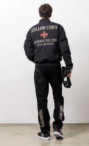 取寄 ウィンタージャケット ブラック Lサイズ YB-4321 イエローコーン