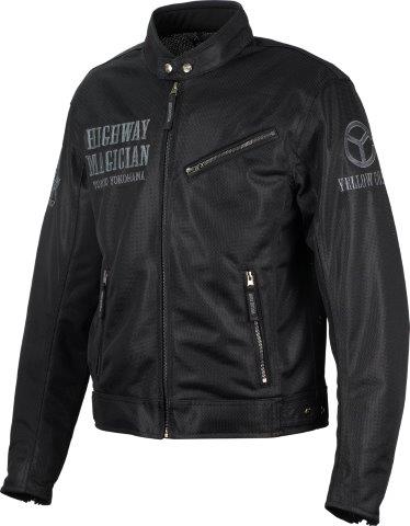 ライトメッシュジャケット ブラック/ガンメタ LLサイズ YB-5121 イエローコーン