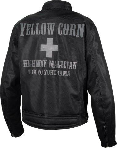 ライトメッシュジャケット ブラック/ガンメタ Lサイズ YB-5121 イエローコーン