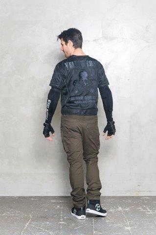 プロテクティブメッシュTシャツ ブラック/ベージュ Lサイズ YMT-006 イエローコーン