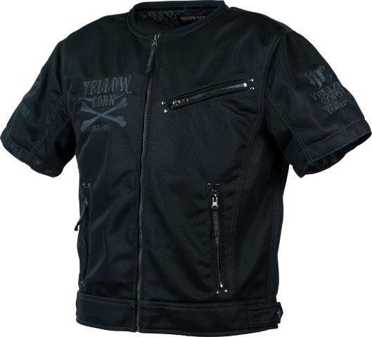 プロテクティブメッシュTシャツ ブラック/ガンメタリック Lサイズ YMT-006 イエローコーン