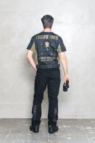 プロテクティブメッシュTシャツ ブラック/ガンメタリック Lサイズ YMT-006 イエローコーン