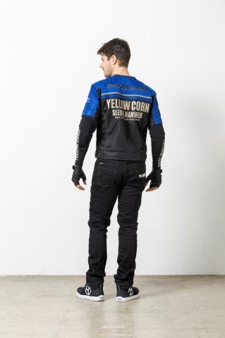 プロテクティブメッシュTシャツ   ブラック/ガンメタ Lサイズ YMT-007 イエローコーン