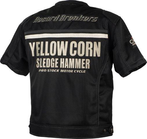 プロテクティブメッシュTシャツ   ブラック/アイボリー Lサイズ YMT-007 イエローコーン