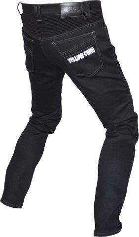 ライディングストレッチデニムパンツ ブラック/アイボリー 28サイズ YRP-101 イエローコーン