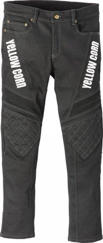 ライディングストレッチデニムパンツ ブラック/アイボリー 28サイズ YRP-101 イエローコーン