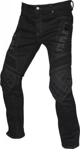 ライディングストレッチデニムパンツ ブラック/ブラック 28サイズ YRP-101 イエローコーン