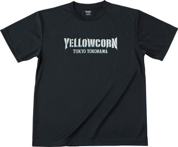 取寄 クールドライTシャツ ブラック/シルバー Mサイズ YT-021 イエローコーン