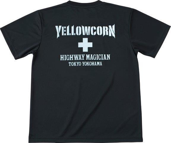 取寄 クールドライTシャツ ブラック/シルバー Mサイズ YT-021 イエローコーン