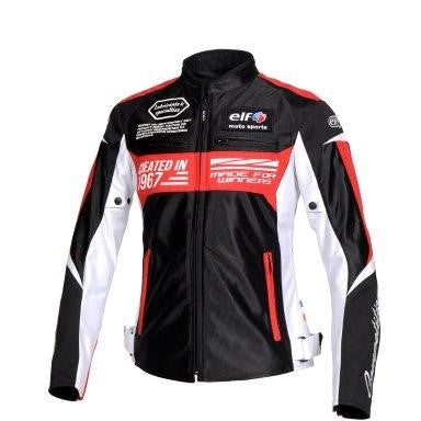 取寄 イデアールメッシュジャケット ブラック＆レッド WM(レディースM)サイズ EJ-S103 エルフ