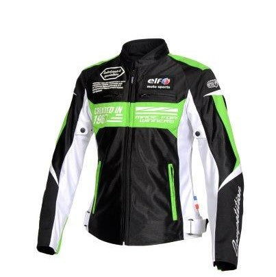 取寄 イデアールメッシュジャケット ブラック＆グリーン WMサイズ EJ-S103 エルフ