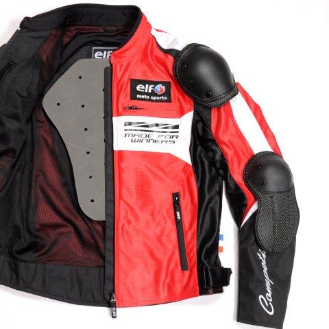 イデアールメッシュジャケット ブラック＆レッド 3Lサイズ EJ-S103 エルフ