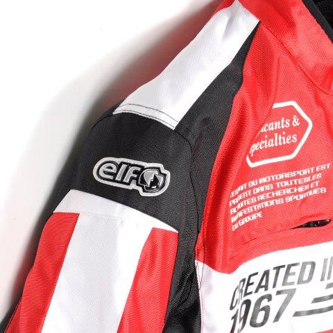 イデアールメッシュジャケット ブラック＆レッド 3Lサイズ EJ-S103 エルフ