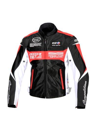 取寄 イデアールメッシュジャケット ブラック＆レッド 4Lサイズ EJ-S103 エルフ