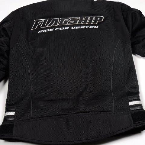 取寄 フラッグシップ イクシードメッシュジャケット ブラック＆グリーン LWサイズ FJ-S203SP