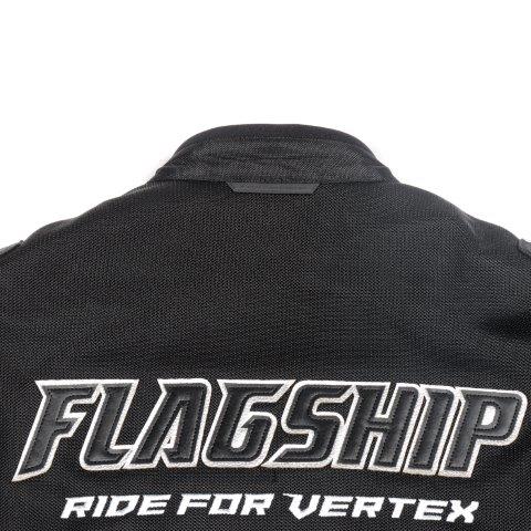 取寄 フラッグシップ イクシードメッシュジャケット ブラック＆グリーン 3Lサイズ FJ-S203SP