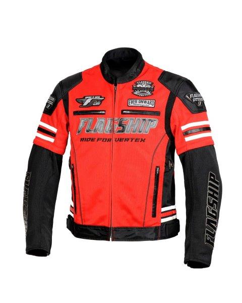 取寄 フラッグシップ イクシードメッシュジャケット レッド 4Lサイズ FJ-S203SP