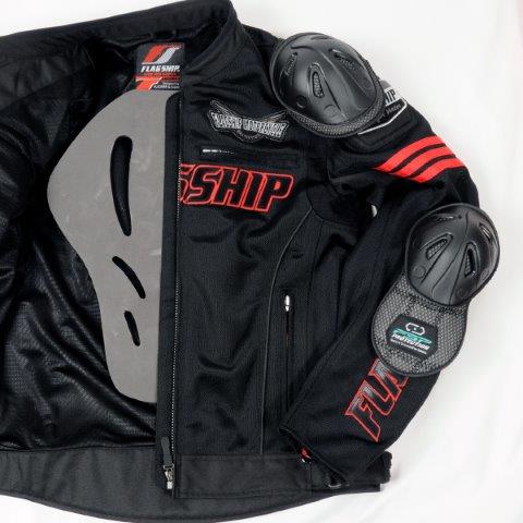 取寄 イクシードメッシュジャケット レッド 3Lサイズ FJ-S214