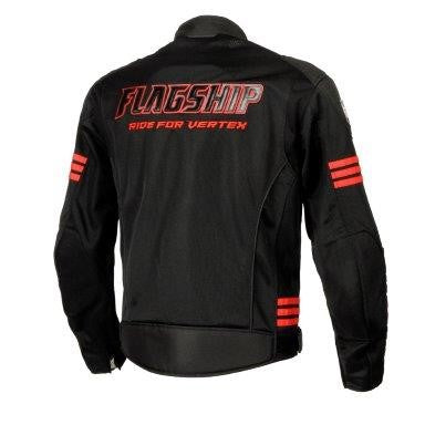 取寄 イクシードメッシュジャケット ブラック＆レッド 3Lサイズ FJ-S214