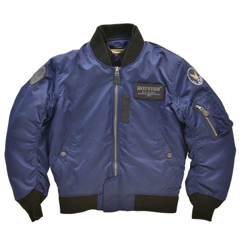 取寄 ヒューストン MA-1 M/Cジャケット ネイビー Mサイズ HTVA2211W