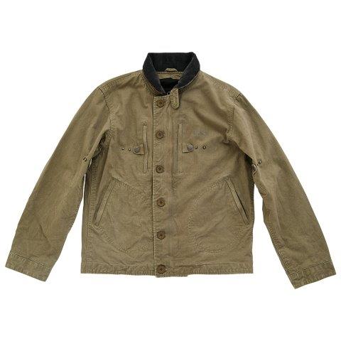 N-1 コットン モーターサイクル ジャケット カーキ Lサイズ HTVA2313S ヒューストン