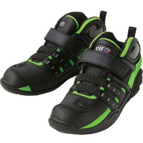 ELF(エルフ) ライディングシューズ シンテーゼ13 カワサキ ライムグリーン 25.5cm 開閉式ベンチレーション  Kawasaki限定カラー