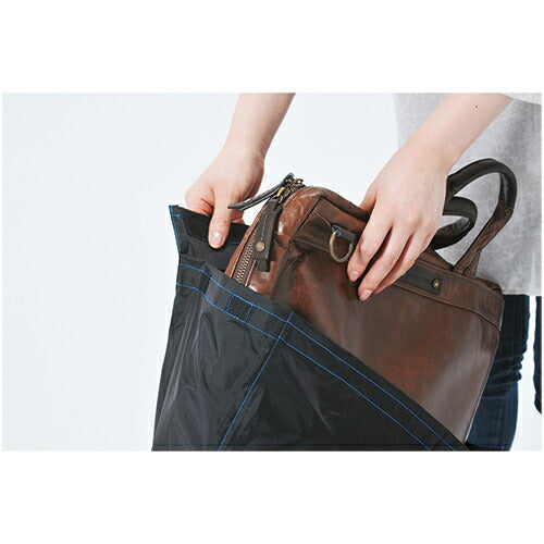 LOR-15BGC ステッチ･ブルー レイン防バッグカバー2 防水  収納袋付  ショルダーベルト付