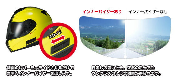 FF-COMFORT マットブラック  Lサイズ ウインズ/WINS インナーバイザー装備  フルフェイス