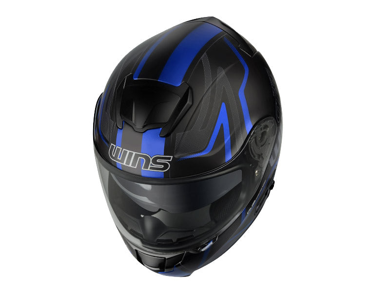 FF-CONFORT GT-Z マットブラック × ブルー Lサイズ ウインズ/WINS インナーバイザー装備 フルフェイス