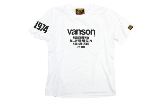 バンソン  コットンTシャツ メンズ/速乾性/綿 ホワイト/ブラック Lサイズ VSC20803S