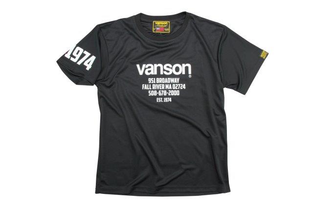 バンソン  コットンTシャツ メンズ/速乾性/綿 ブラック/ホワイト Sサイズ VSC20803S