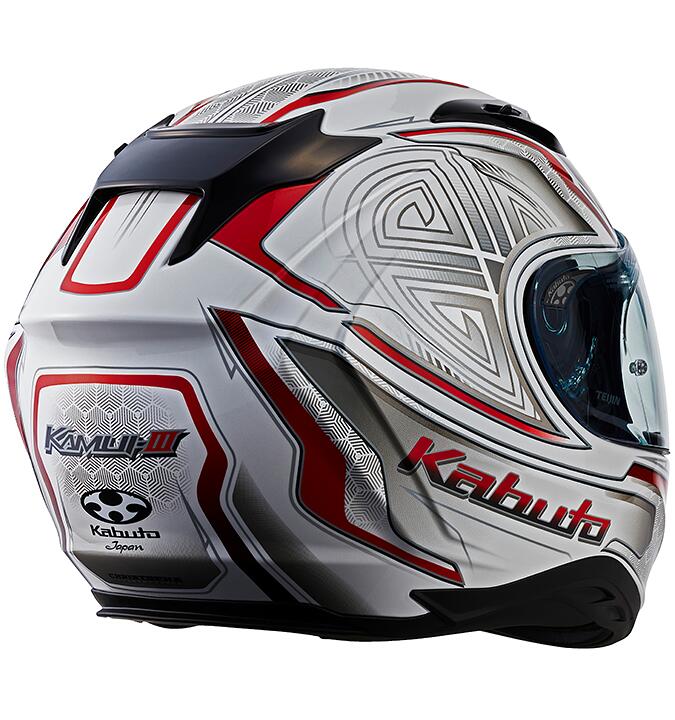 OGK KABUTO カムイ3 CIRCLE(サークル) パールホワイトレッド Lサイズ KAMUI-3