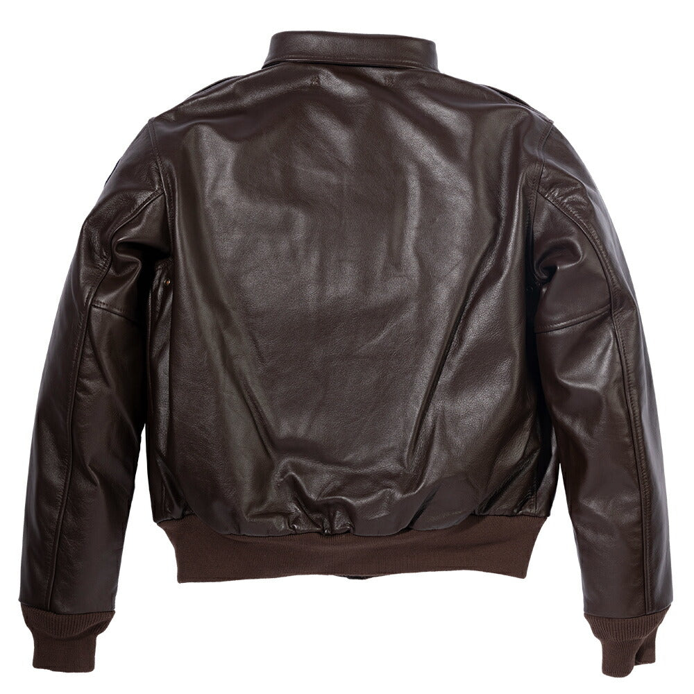 ヒューストン A-2PATCH CUSTUM 01 レザージャケット ブラウン XXLサイズ HTVL2001