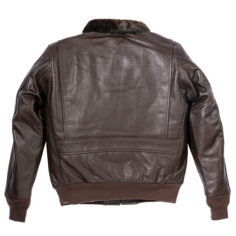 ヒューストン G-1PATCH CUSTUM 01 レザージャケット ブラウン Lサイズ HTVL2002