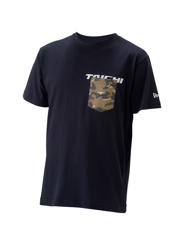メンズ NEU004 デジタル カモ/ブラック  Mサイズ COTTON POCKET T-SHIRT NEWERA×RSタイチ  USサイズ