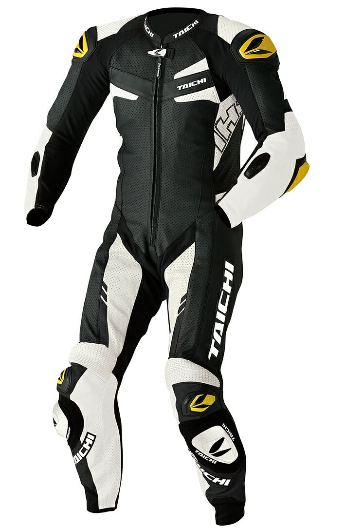 メンズ NXL306 ブラック/ホワイト Mサイズ GP-WRX R306 RACING SUIT TECH-AIR対応 T.R.A.D. TIPS 肩･肘･膝CEプロテクター装備