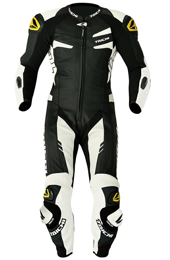 メンズ NXL306 ブラック/ホワイト Mサイズ GP-WRX R306 RACING SUIT TECH-AIR対応 T.R.A.D. TIPS 肩･肘･膝CEプロテクター装備