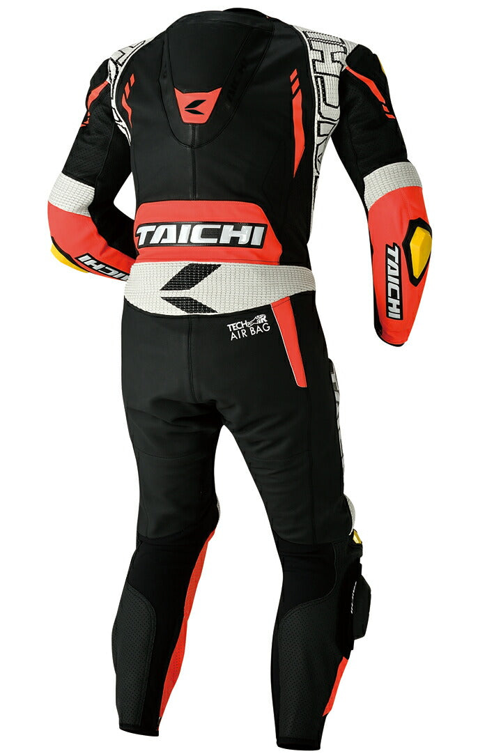 メンズ NXL306 ネオン レッド MW/50サイズ GP-WRX R306 RACING SUIT TECH-AIR対応 T.R.A.D. TIPS 肩･肘･膝CEプロテクター装備