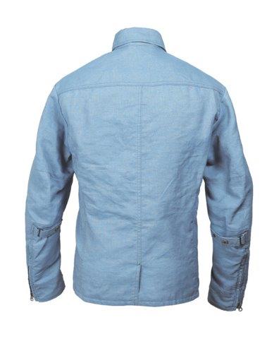 取寄 パワーエイジ リネンシャツライダース ダンガリー XLサイズ PJ-23105