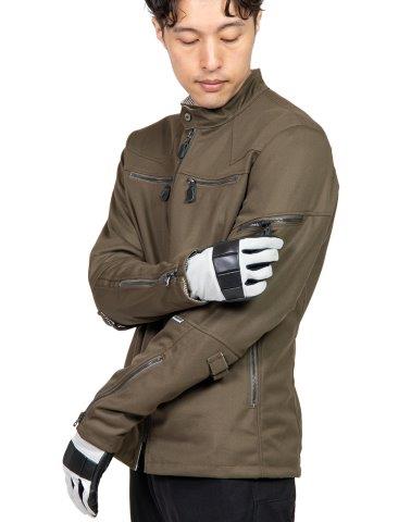 POWERAGE PJ-24104 アーリーライダース L グレイッシュホワイト Amazon | [パワーエイジ] バイクジャケット PJ-24104 メンズ