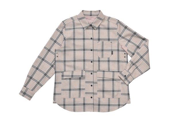 ロッソスタイルラボ プロテクションシャツ レディース グレージュチェック Lサイズ ROJ-110