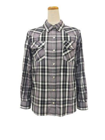 ロッソスタイルラボ プロテクションレギュラーカラーシャツ レディース ストーングレー Lサイズ ROJ-111