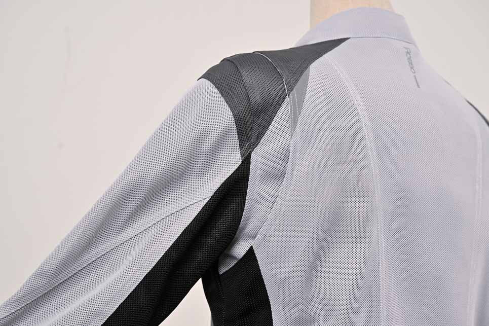 ロッソスタイルラボ?ライダースメッシュジャケット ライトグレー/ブラック Mサイズ ROJ-114