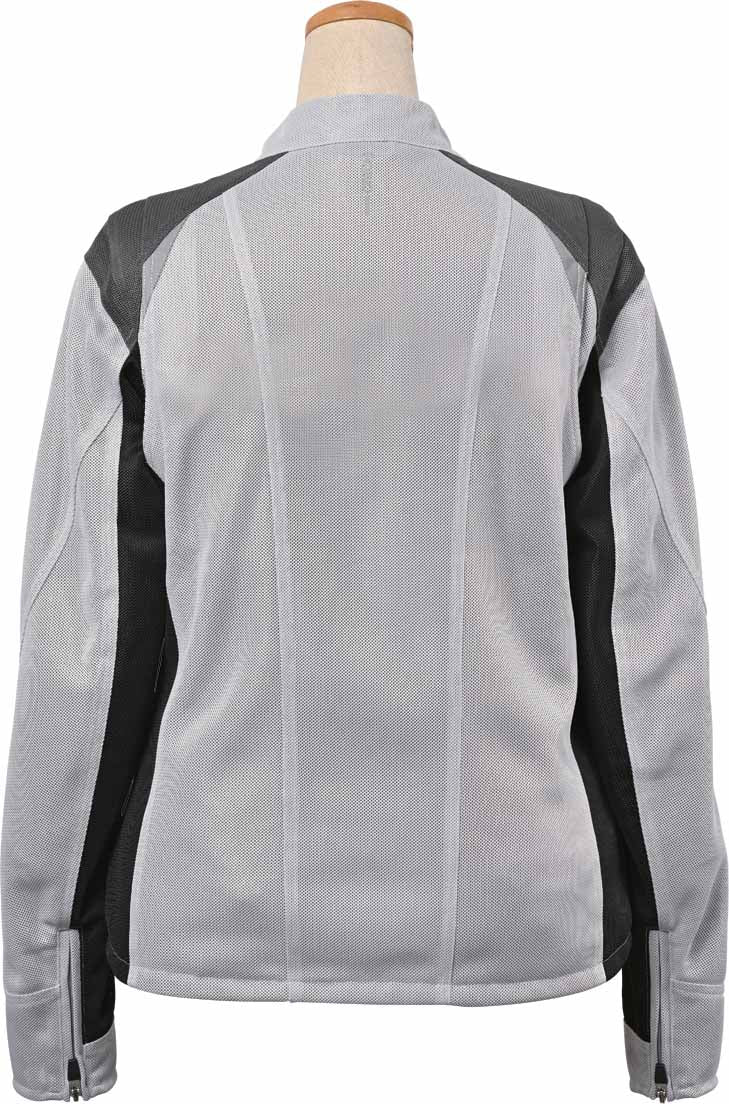 ロッソスタイルラボ?ライダースメッシュジャケット ライトグレー/イエロー M+サイズ ROJ-114