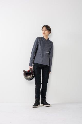 ライダースメッシュジャケット ライトグレー M+サイズ ROJ121 ロッソスタイルラボ