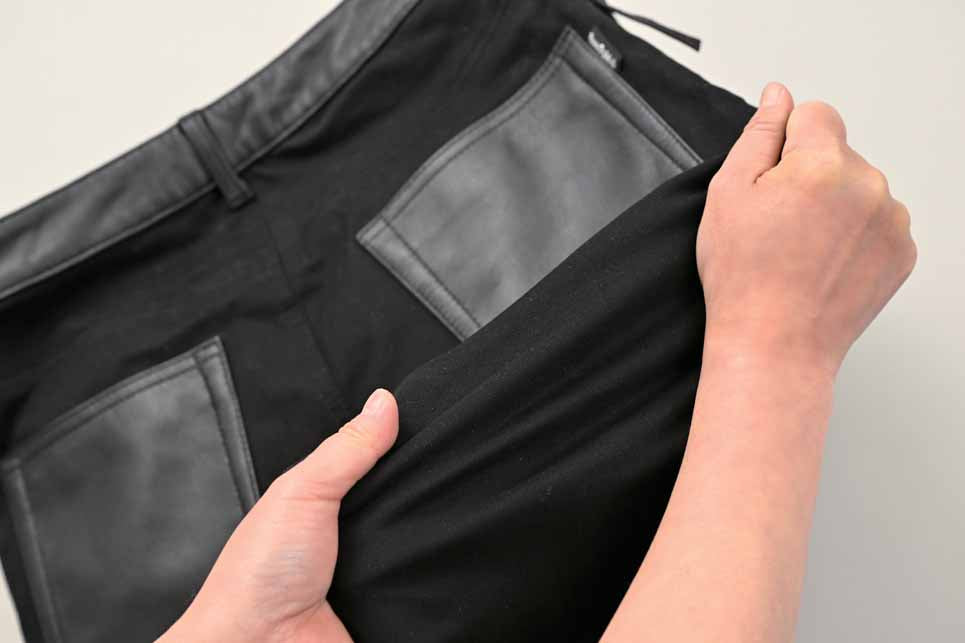 ロッソスタイルラボ?レースアップレザーパンツ ブラック Lサイズ ROP-62