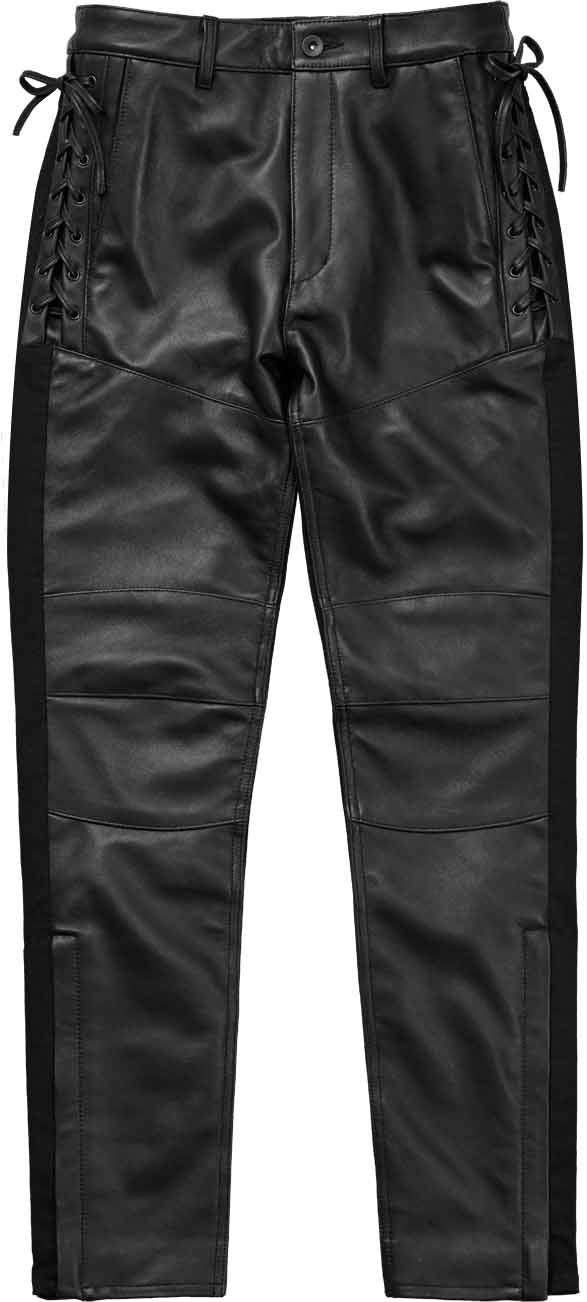 ロッソスタイルラボ?レースアップレザーパンツ ブラック M+サイズ ROP-62