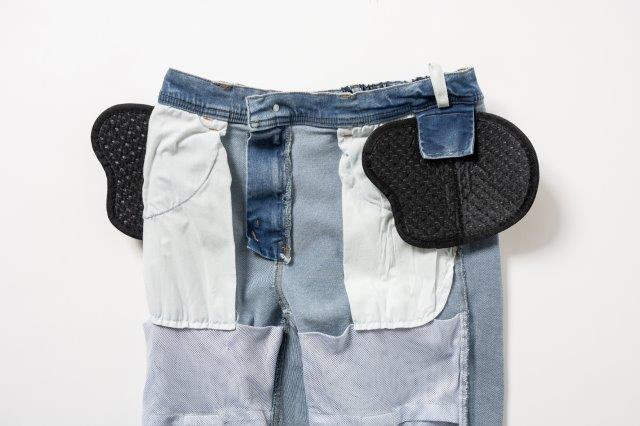 取寄 5Pストレッチスキニーパンツ インディゴブルー Lサイズ ROP68 ロッソスタイルラボ