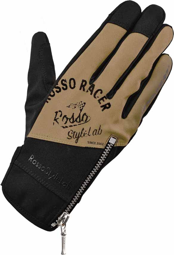 ロッソスタイルラボ?クラシックジップミリタリーグローブ サンド XSサイズ RSG-348