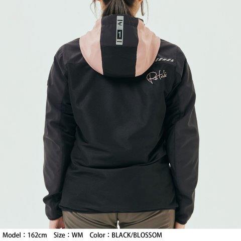 取寄 エアーフリップ パーカ ブラック/グレー WS(レディースS)サイズ RSJ334 アールエスタイチ